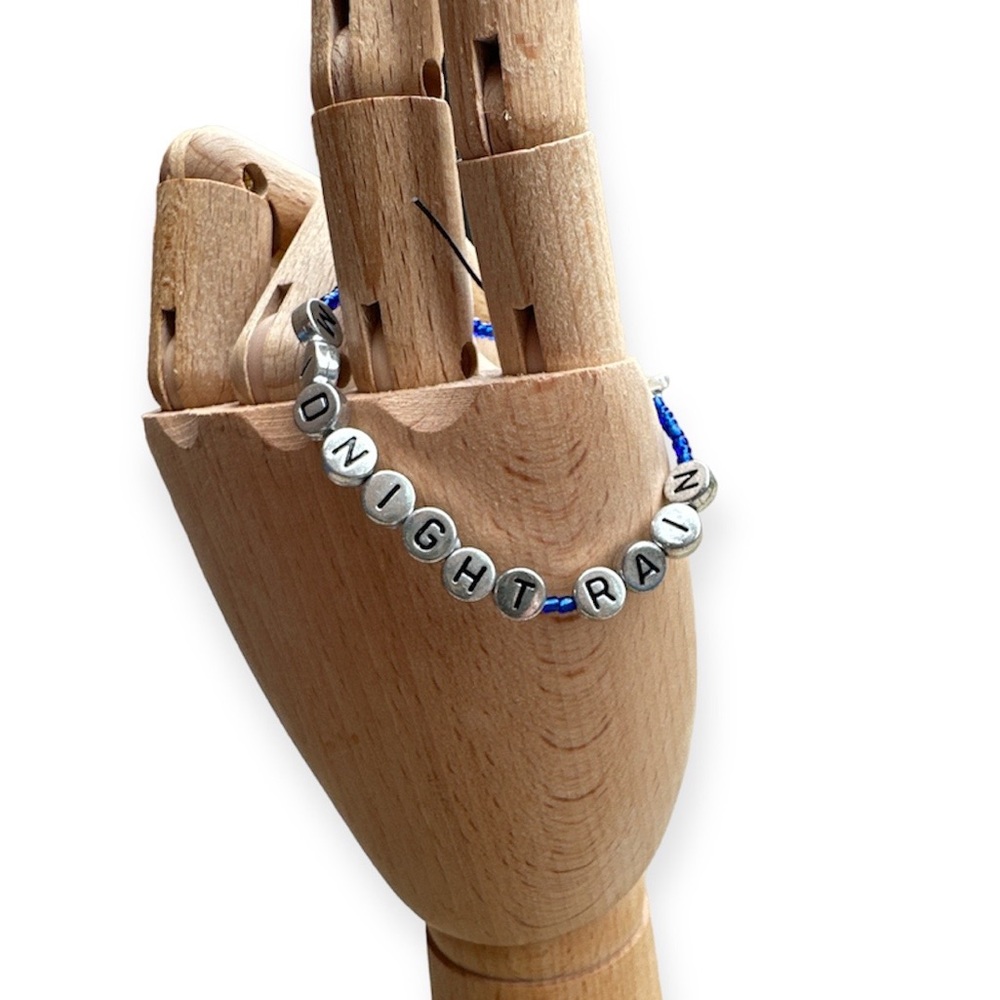 Homemade Stretchy Taylor Swift Eras Friendship Bracelet Midnight Rain.